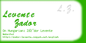 levente zador business card